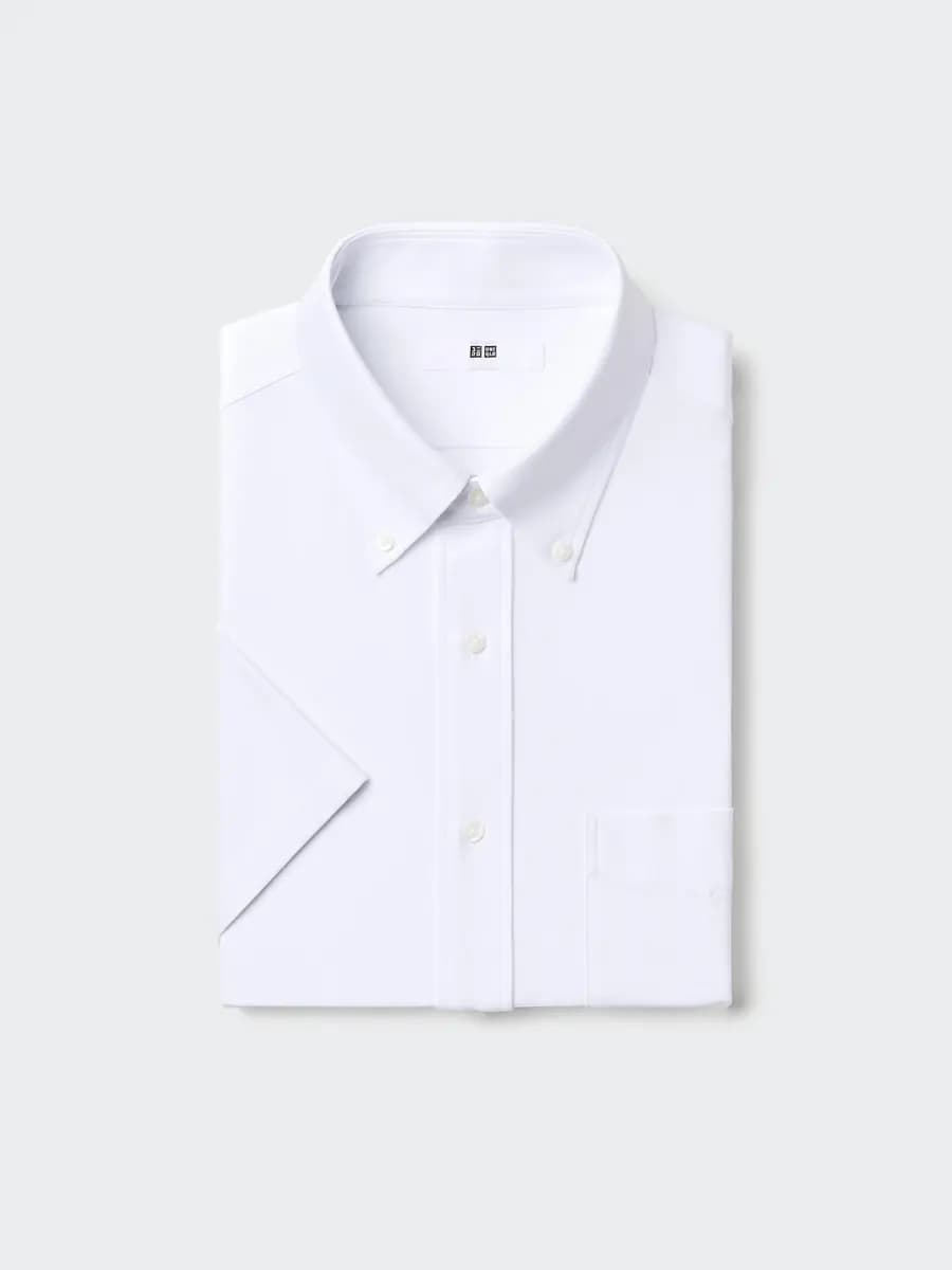 Мужская рубашка с коротким рукавом и воротником button-down