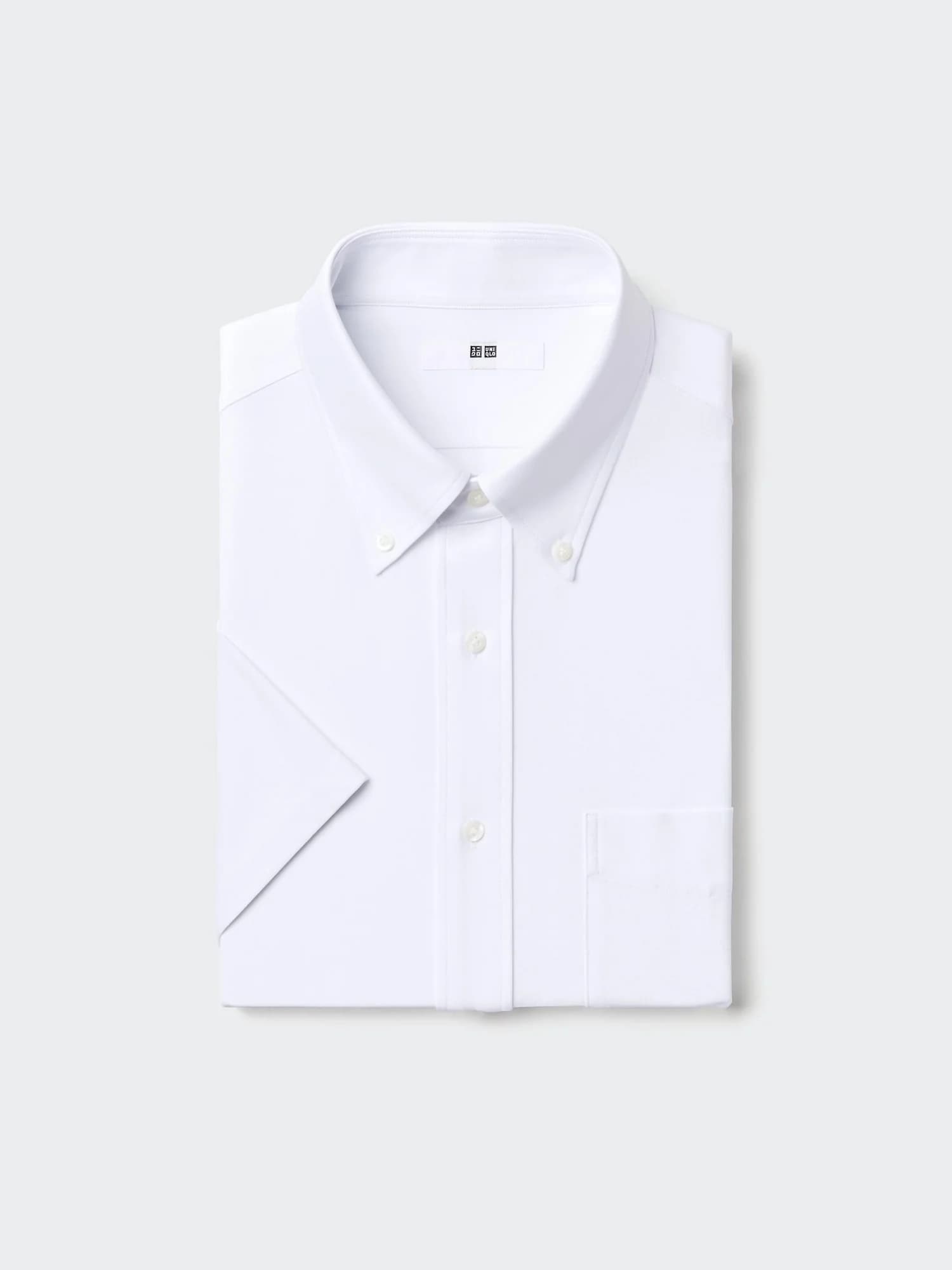 Мужская рубашка с коротким рукавом и воротником button-down